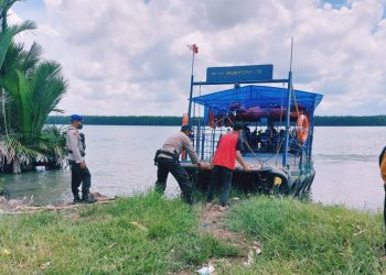 Polres Tulangbawang Amankan Dermaga Ponton Penyeberangan